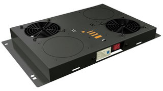 Rack Ceiling Ventilation Kit 19" 2 Fans Black - Techly Professional I-CASE FAN-21TBK