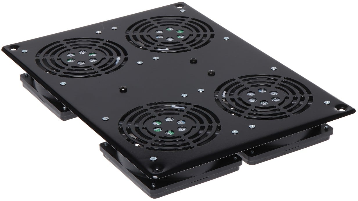 4 rack ceiling fans 19" NetRack - Techly Professional I-CASE FAN-4FPBK