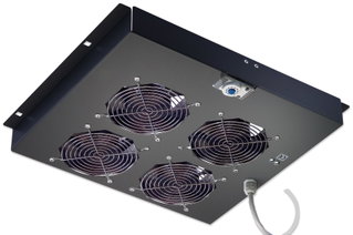 Ceiling ventilation unit for 19'' Rack 4 Fans Black - Intellinet I-CASE FAN-4TB