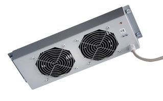 2 Ceiling Fan Unit Without Thermostat for 19'' Rack Gray - Intellinet I-CASE FAN2-ST