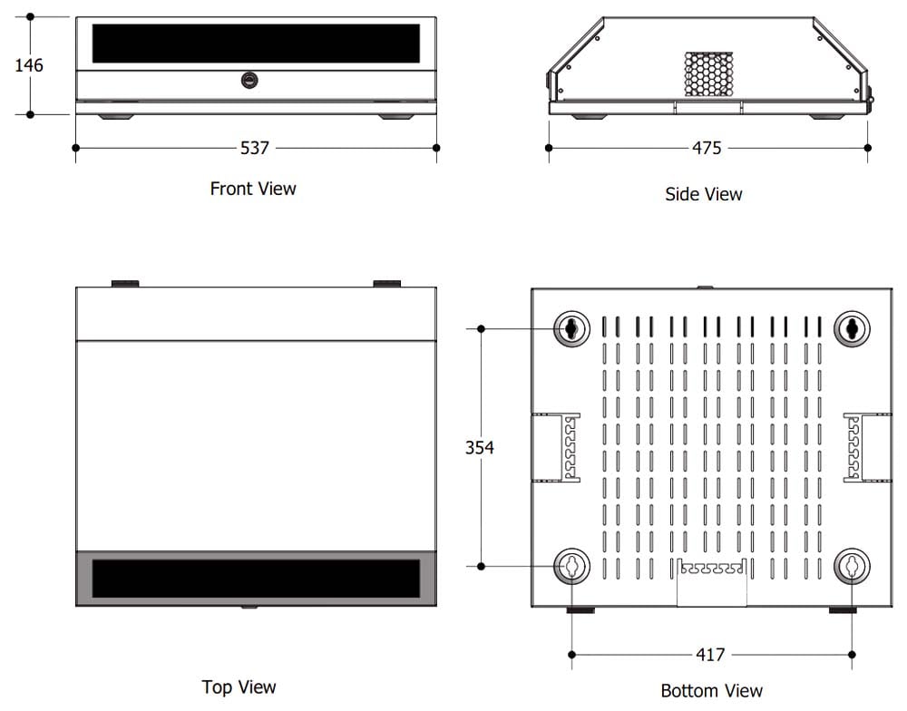 Armadio a muro 19'' 8 Unità Nero - Techly Professional I-CASE FL-08-BK