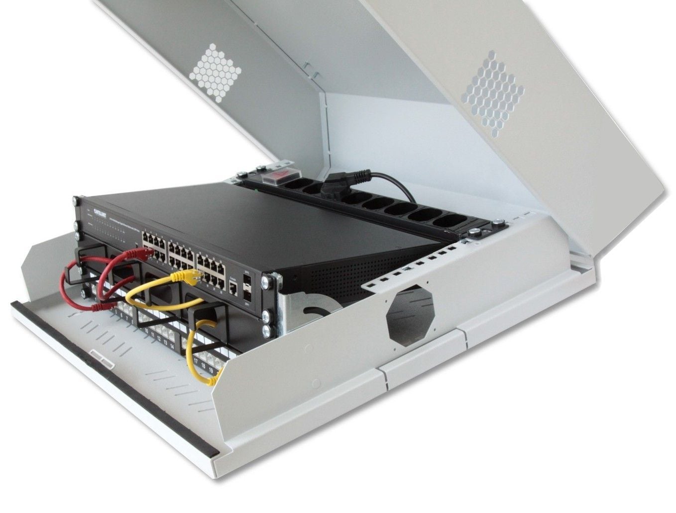 Armadio a muro 19'' Flat 9 Unità Grigio - Techly Professional I-CASE FL-09-BGT