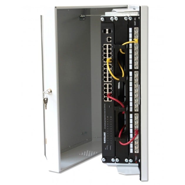 Armadio a muro 19'' Flat 9 Unità Nero - Techly Professional I-CASE FL-09-BKT