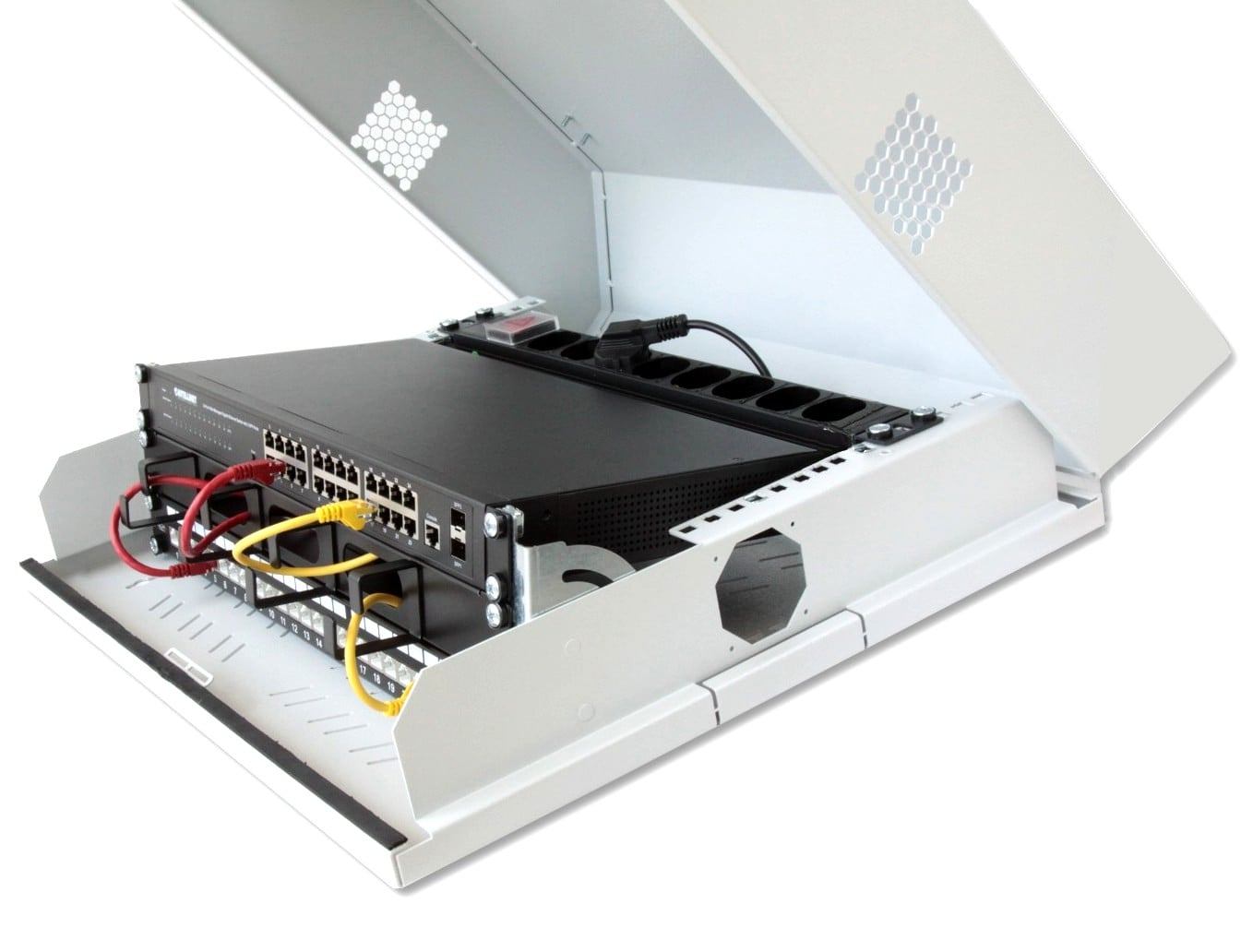 Armadio a muro 19'' Flat 9 Unità Bianco RAL9016 - Techly Professional I-CASE FL-09-WHT2