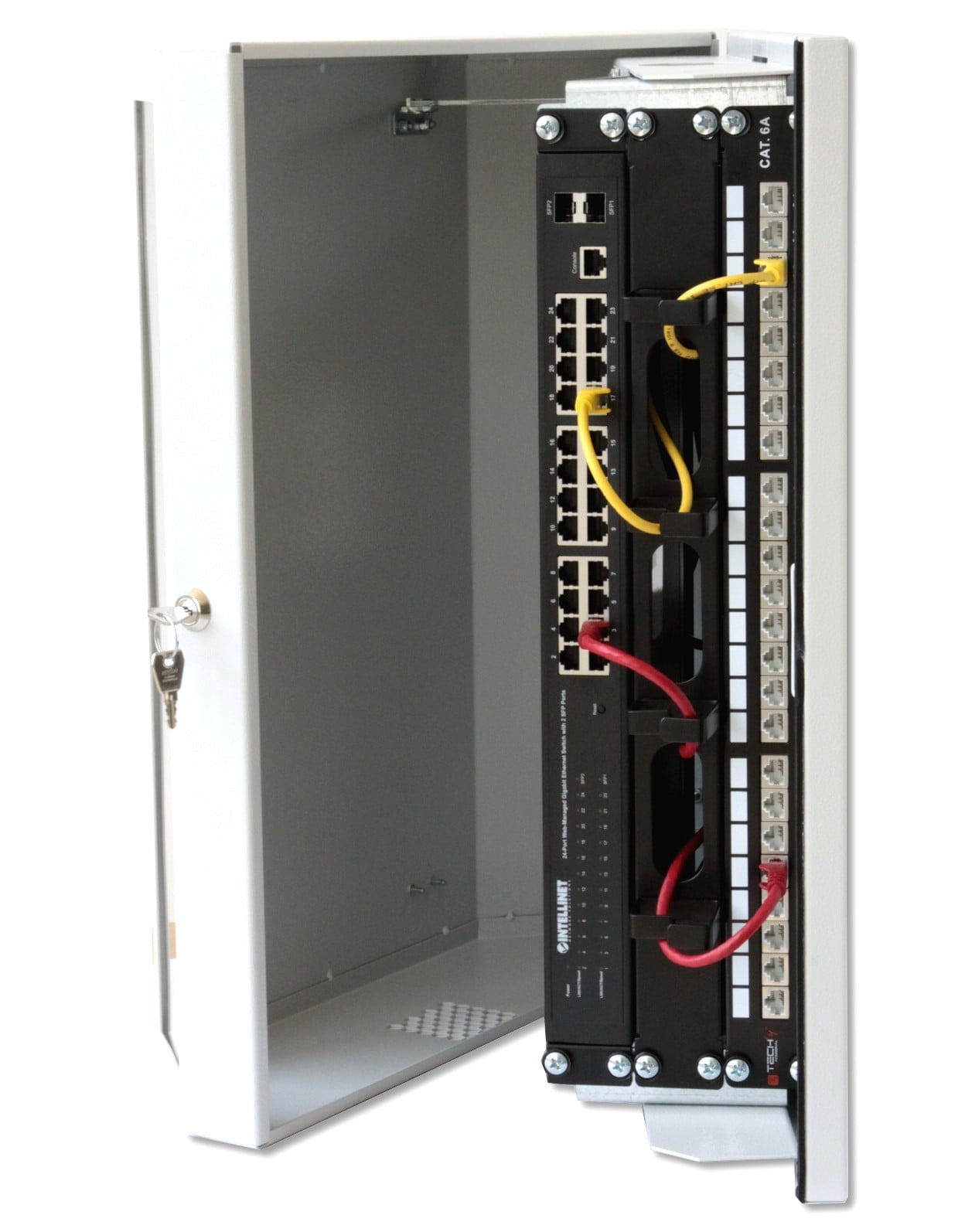 Armadio a muro 19'' Flat 9 Unità Bianco RAL9016 - Techly Professional I-CASE FL-09-WHT2