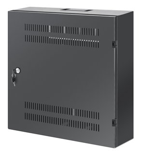 Armadio 19" a muro a basso profilo con montanti orizzontali 4U e verticali 2U - Intellinet I-CASE FL-4X2BKI