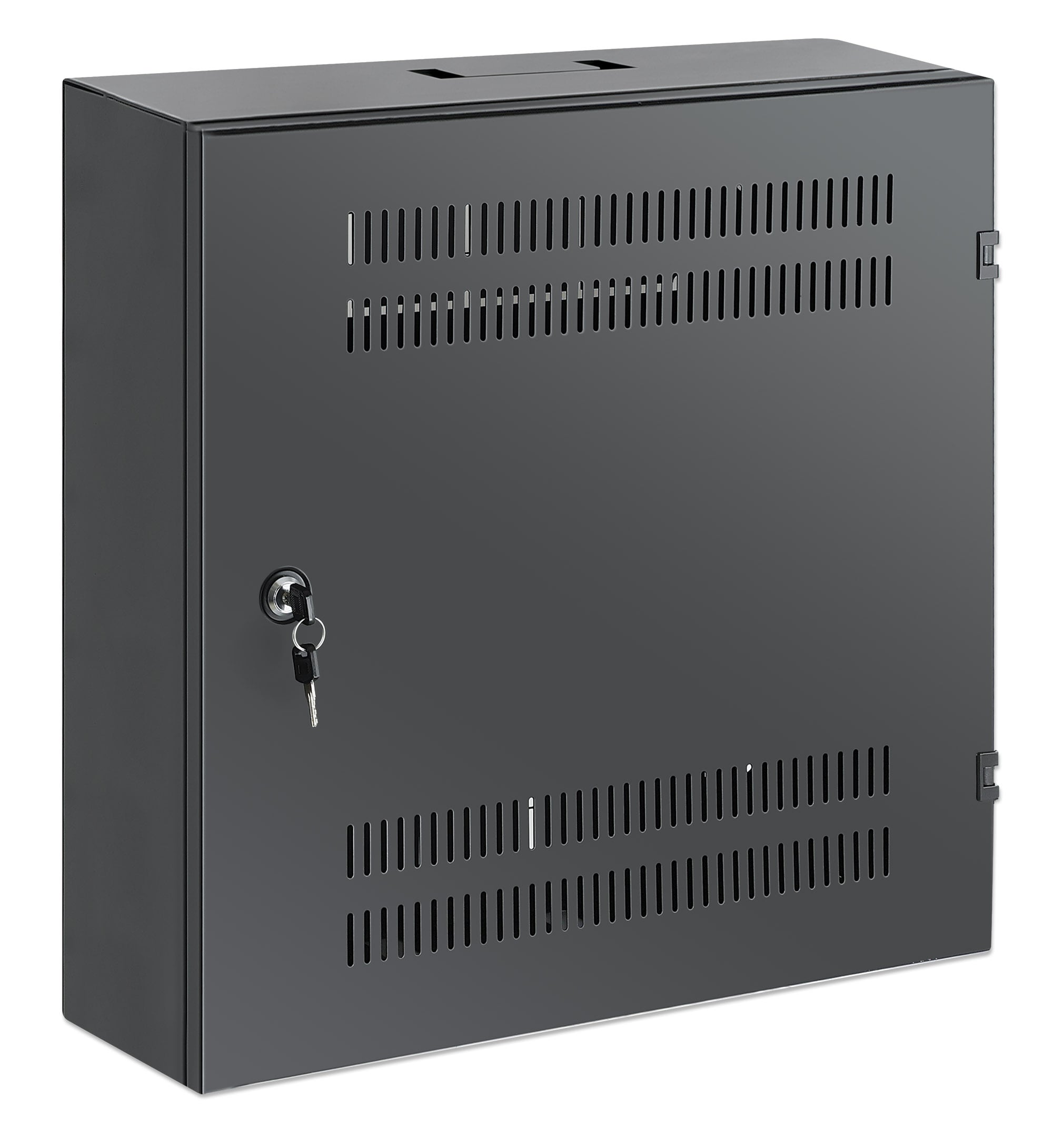 Armadio 19'' a muro a basso profilo con montanti orizzontali 4U e verticali 2U - Intellinet I-CASE FL-4X2BKI