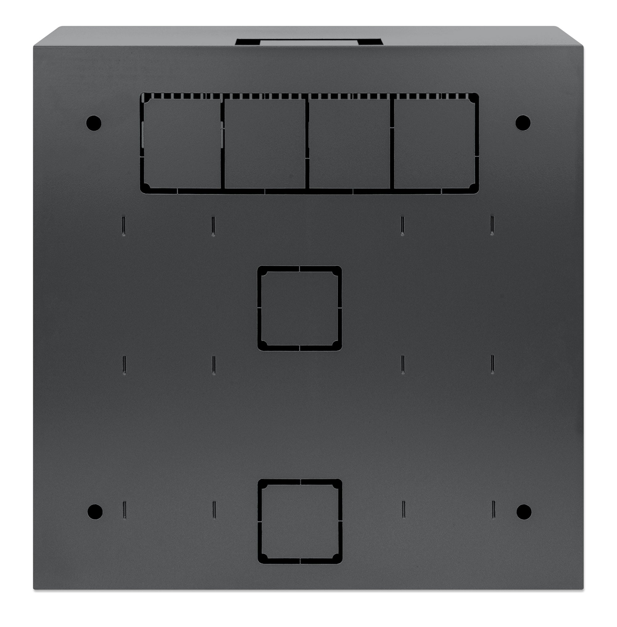 Armadio 19'' a muro a basso profilo con montanti orizzontali 4U e verticali 2U - Intellinet I-CASE FL-4X2BKI