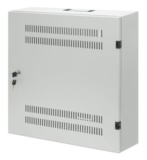 Wall-mount low-profile cabinet 19" with horizontal rails 4U and vertical rails 2U - Intellinet I-CASE FL-4X2GYI