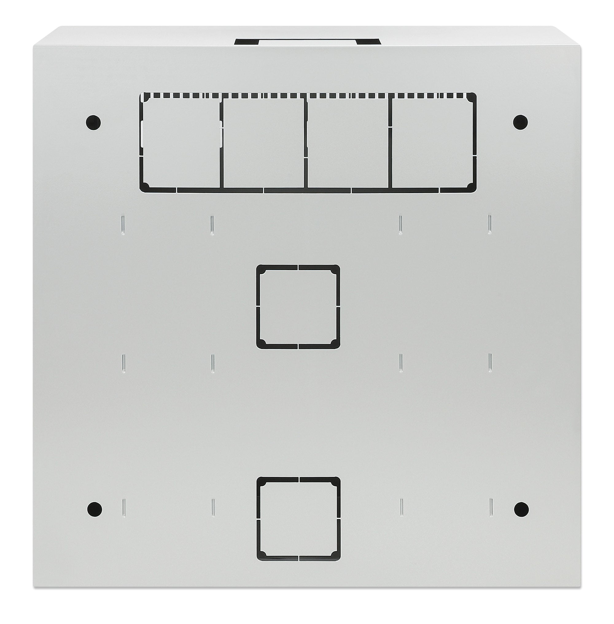 Armadio 19'' a muro a basso profilo con montanti orizzontali 4U e verticali 2U - Intellinet I-CASE FL-4X2GYI