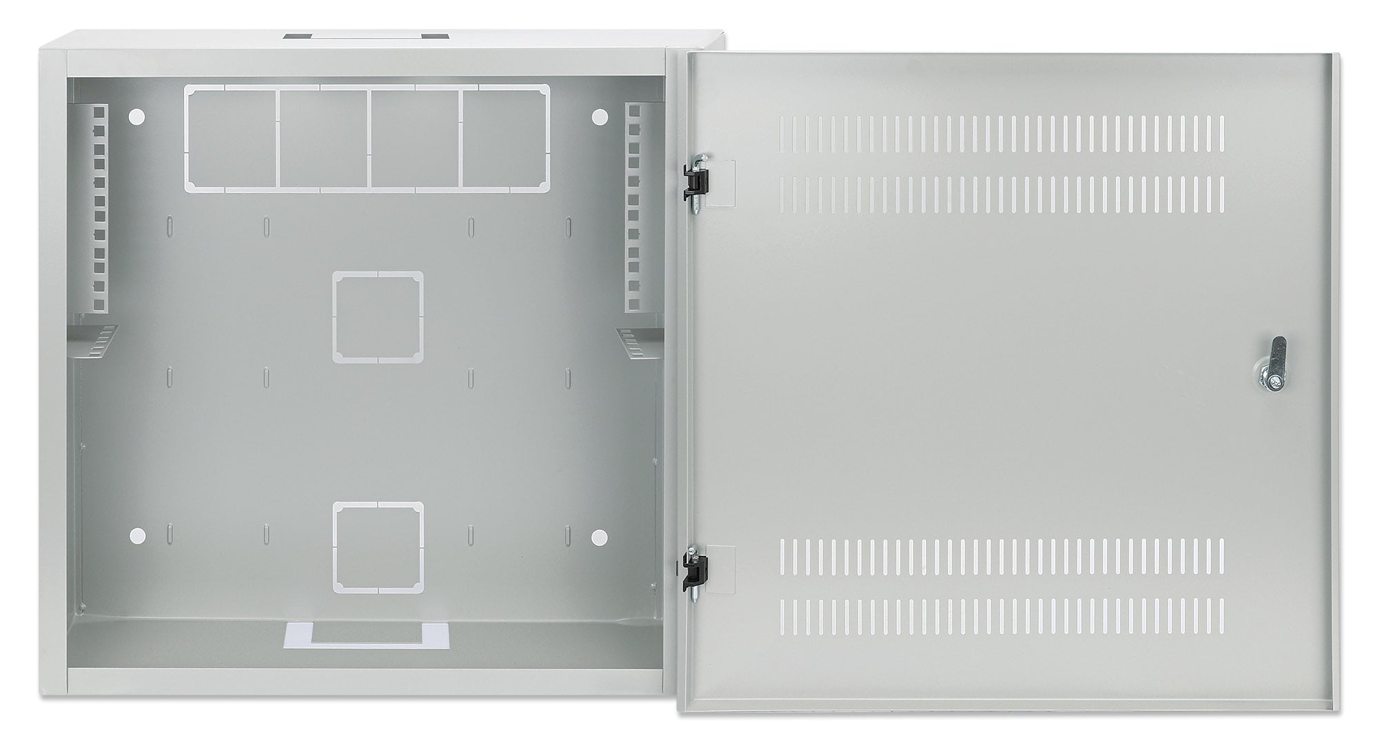 Armadio 19'' a muro a basso profilo con montanti orizzontali 4U e verticali 2U - Intellinet I-CASE FL-4X2GYI