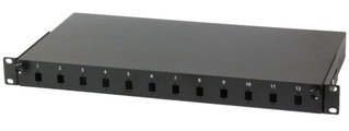 Rack drawer 19" Fiber Optic 12 LC Duplex/SC Simplex ports Black - Intellinet I-CASE FO-12SCS