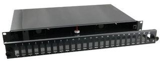 Optical Drawer 19" 24 SC Duplex Ports Black - Intellinet I-CASE FO-24SCD