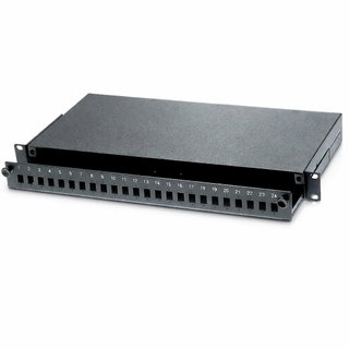 Rack drawer 19" Fiber Optic 24 LC Duplex/SC Simplex ports Black - Intellinet I-CASE FO-24SCS