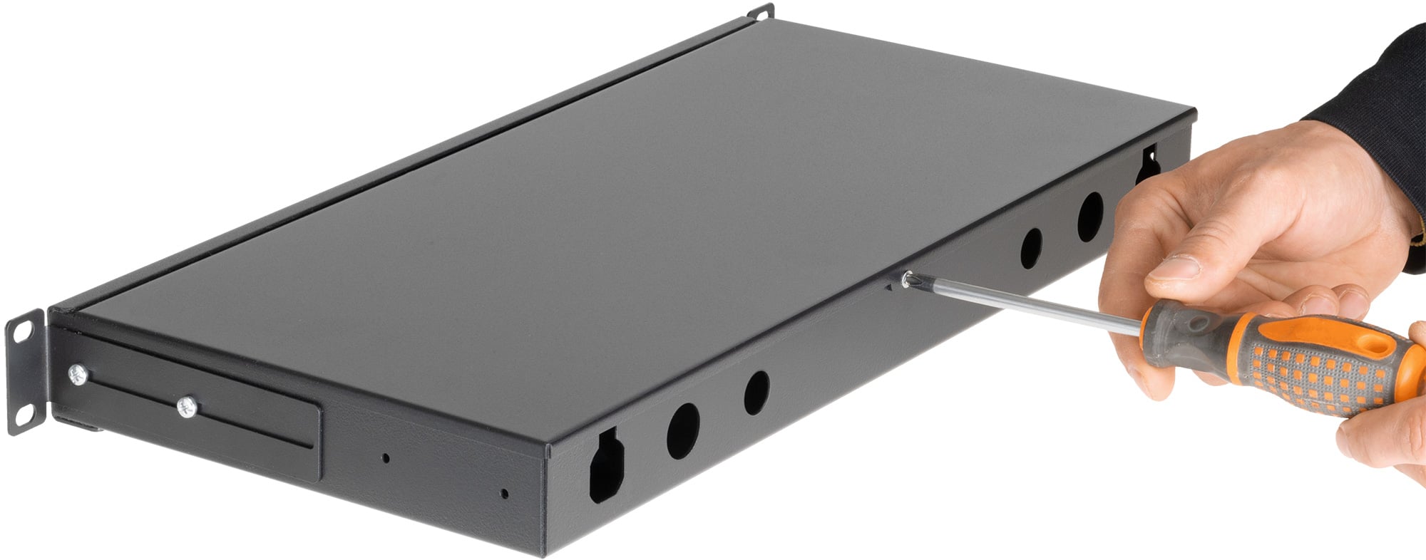 Cassetto Rack 19'' Fibra Ottica 24 Porte ST Simplex - Intellinet I-CASE FO-24ST