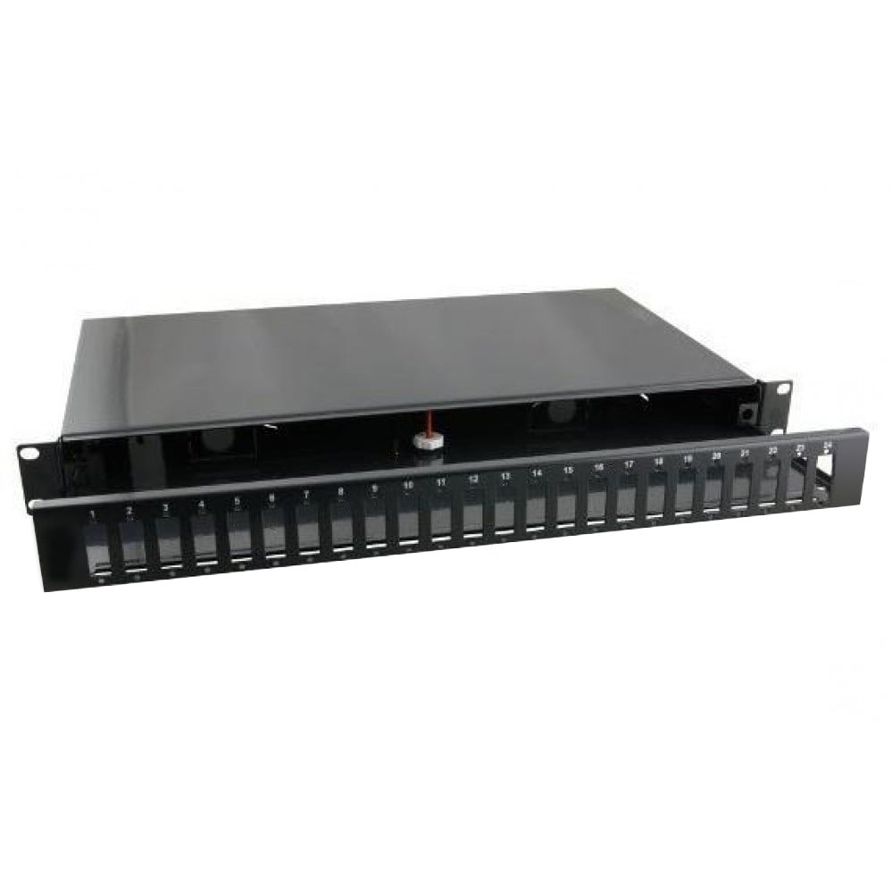 Cassetto Ottico 19'' 12 porte SC Duplex Nero Fisso - Intellinet I-CASE FO-B12SCD
