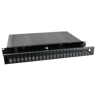 Optical drawer 19" 12 SC Duplex Ports Black Fixed - Intellinet I-CASE FO-B12SCD
