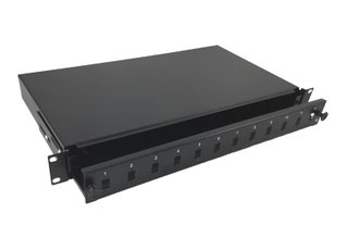 Optical Drawer 19" 12 LC Duplex Ports Black - Intellinet I-CASE FO-B12SCLC