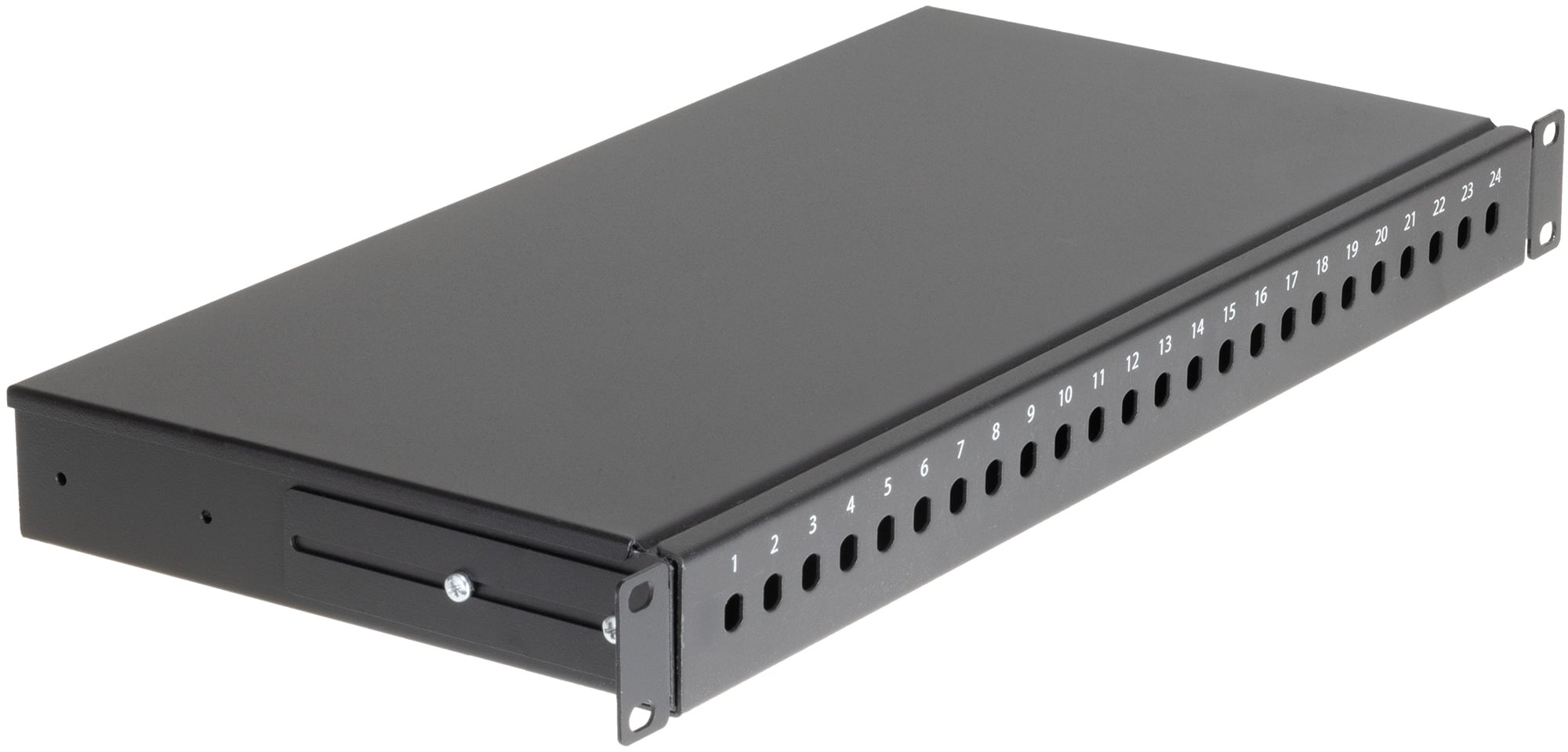 Cassetto Ottico 19'' 24 porte ST Nero Fisso - Intellinet I-CASE FO-B24ST