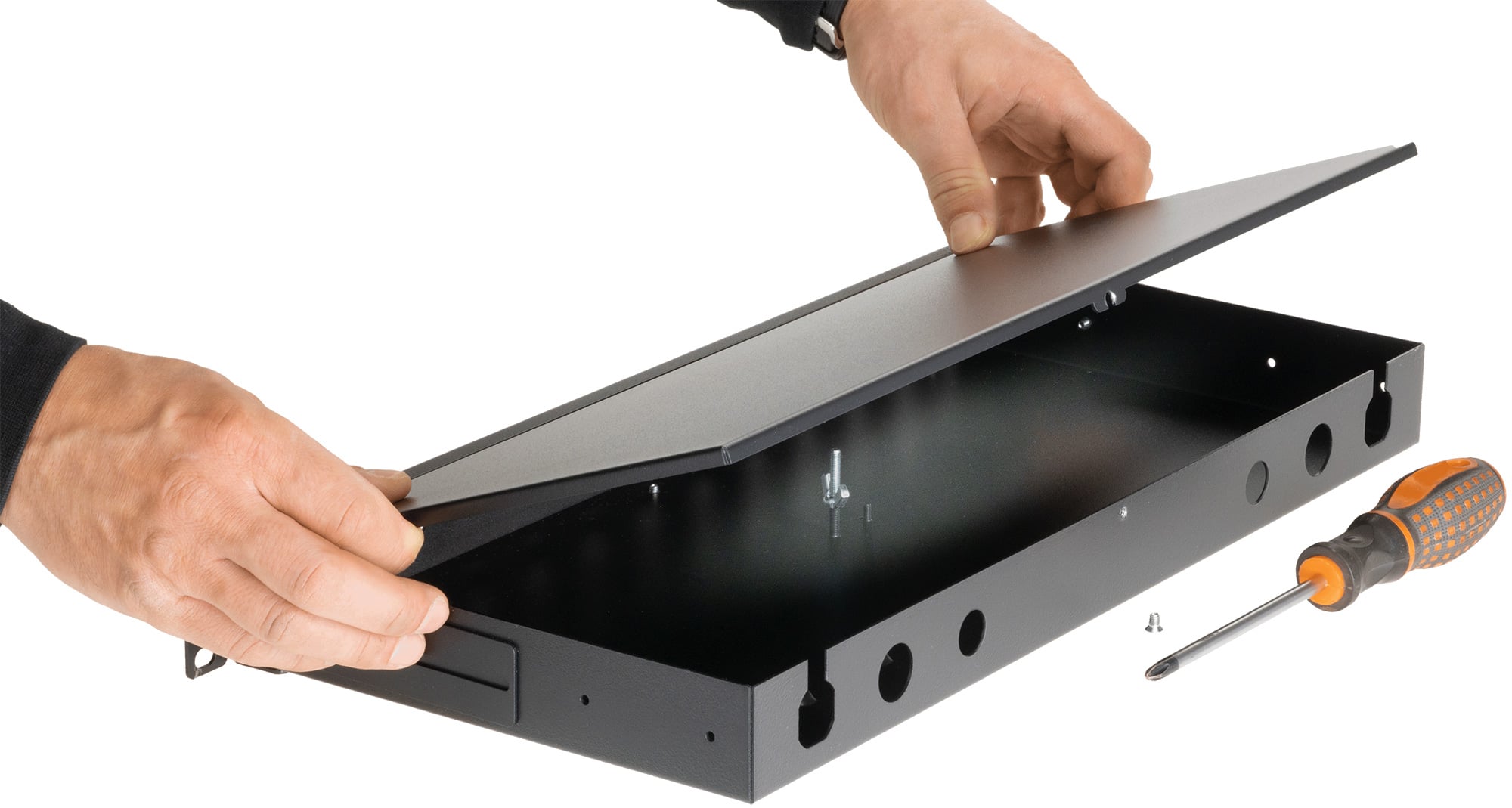 Cassetto Ottico 19'' 24 porte ST Nero Fisso - Intellinet I-CASE FO-B24ST