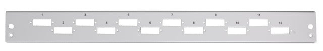 Pannello di distribuzione 12 bussole SC Duplex / LC Quad 1U Grigio - I-CASE FO-E12SCDH