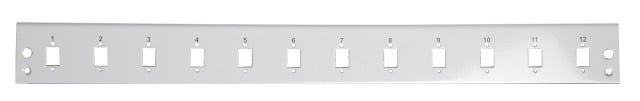 Pannello di distribuzione 12 bussole SC Simplex / LC Duplex 1U Grigio - I-CASE FO-E12SCS