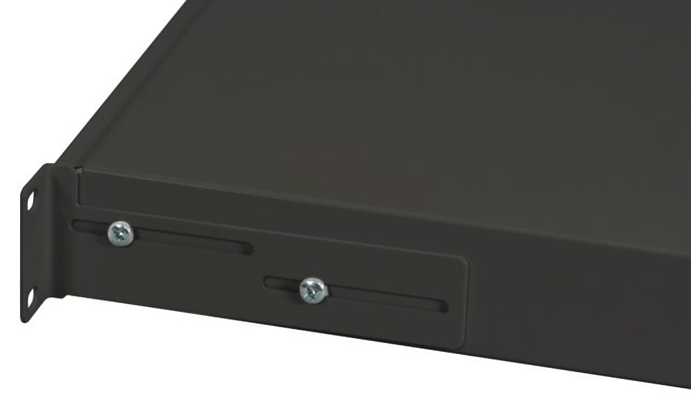 Box Ottico Versione Scorrevole 1U Senza Pannello Frontale Nero - I-CASE FO-ESLB