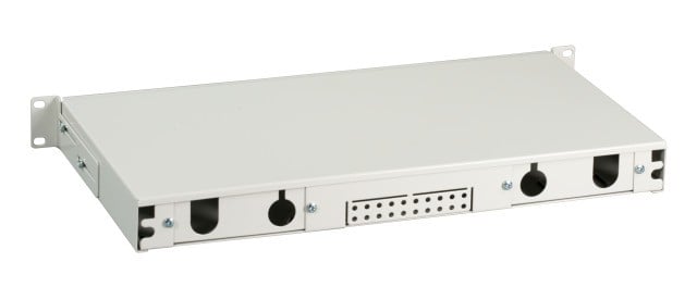 Box Ottico Versione Scorrevole 1U Senza Pannello Frontale Grigio - I-CASE FO-ESLG