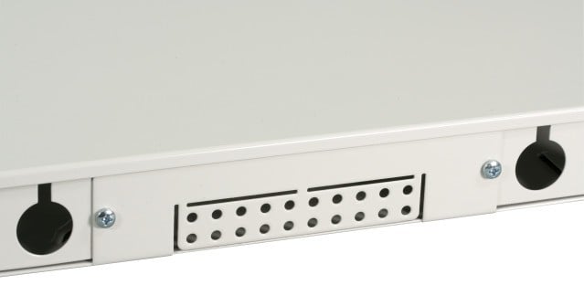 Box Ottico Versione Scorrevole 1U Senza Pannello Frontale Grigio - I-CASE FO-ESLG