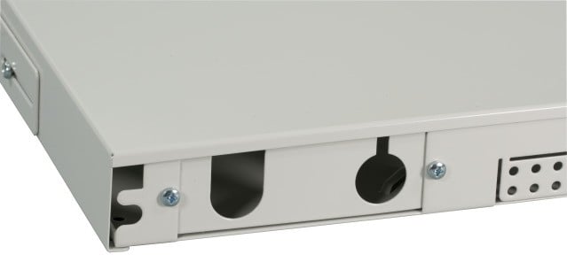 Box Ottico Versione Scorrevole 1U Senza Pannello Frontale Grigio - I-CASE FO-ESLG