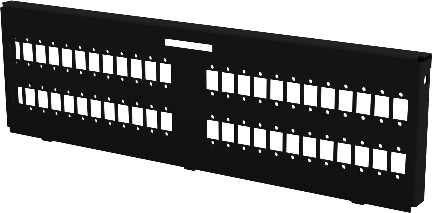 Piastra Adattatrice per 48 Adattatori a Bussola SC Simplex/24/48 LC Duplex/48 E2000 - Techly Professional I-CASE FO-MWL48SCS