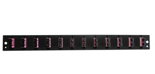 Front Panel for Optical Drawer 1U 12 LC Duplex OM4 Black - OEM I-CASE FOB-12LCD4