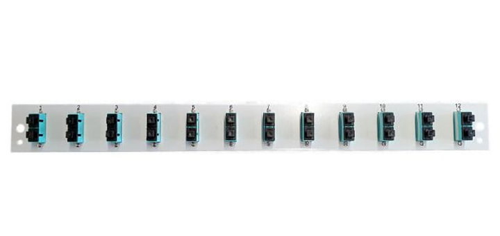 Front Panel for Optical Drawer 1U 12 SC Duplex/LC OM3 Gray - I-CASE FOG-12SCD3