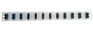 Pannello Frontale per Cassetto Ottico 1U 12 SC Duplex/LC OS2 Grigio - OEM I-CASE FOG-12SCDS
