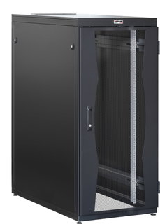 Armadio NetRack 19" 600x600 27 Unità Nero Porte Grigliate da Assemblare - Intellinet I-CASE FP-2706VTBK