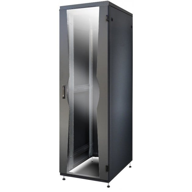 Armadio NetRack 19'' 600x1000 42 Unità Nero Porta Grigliata da Assemblare - Intellinet I-CASE FP-4210BKXG