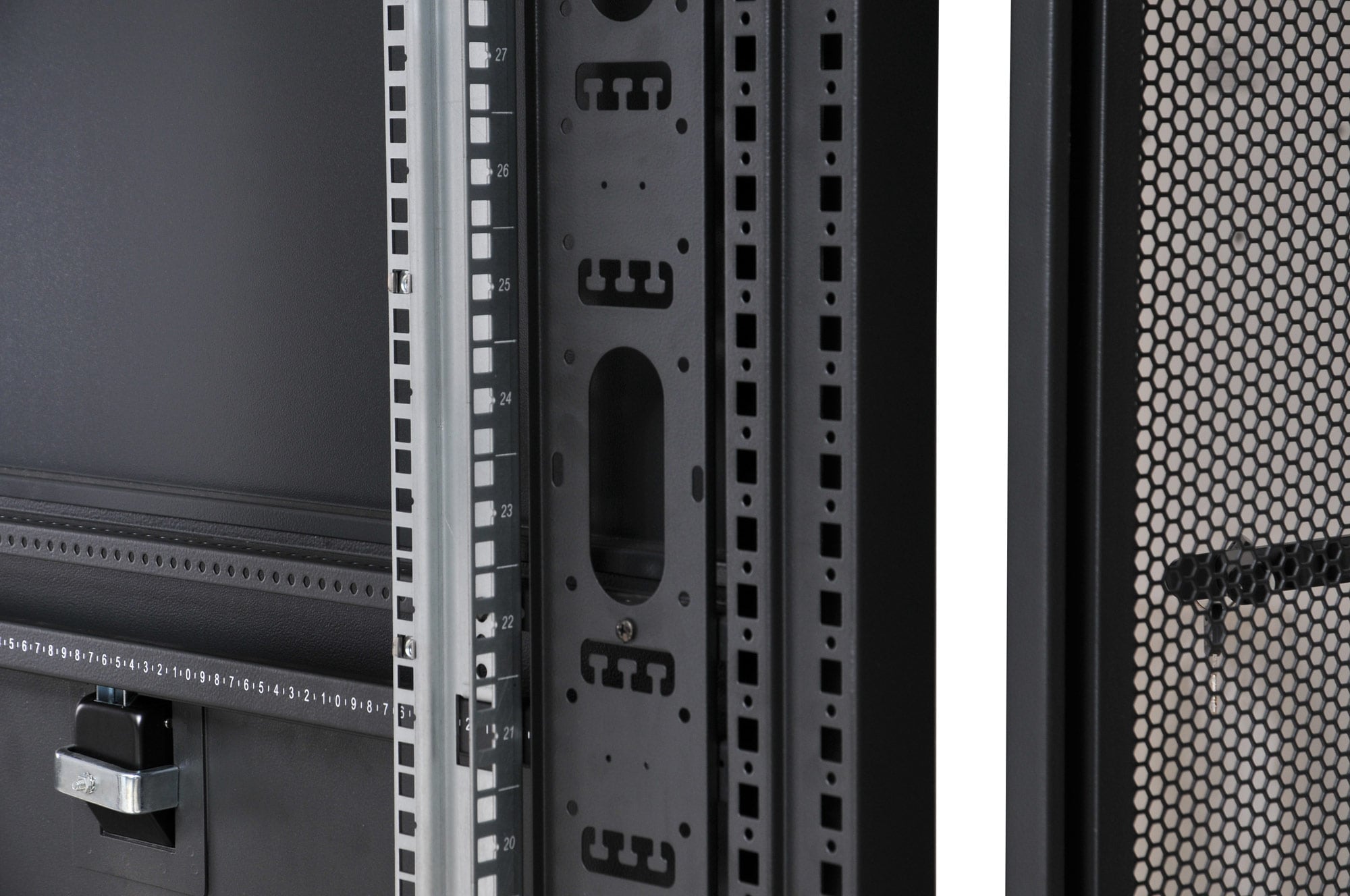 Armadio NetRack 19'' 600x1000 42 Unità Ventilato Nero da Assemblare - Techly Professional I-CASE FP-42VTBK2