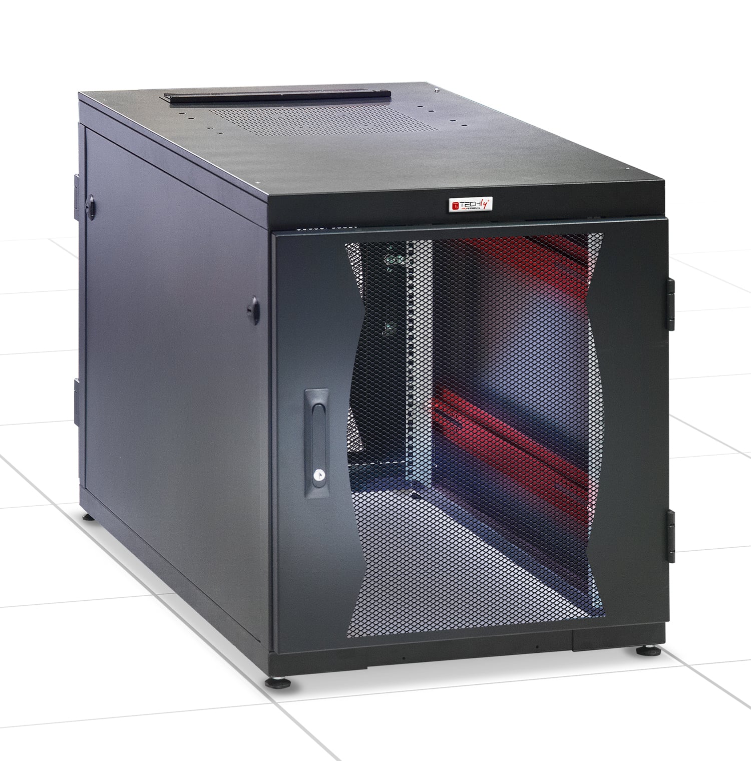 Armadio Server Rack 19'' 600x1000 14 Unita' Nero Flat Pack - Techly Professional I-CASE FP-I146BK