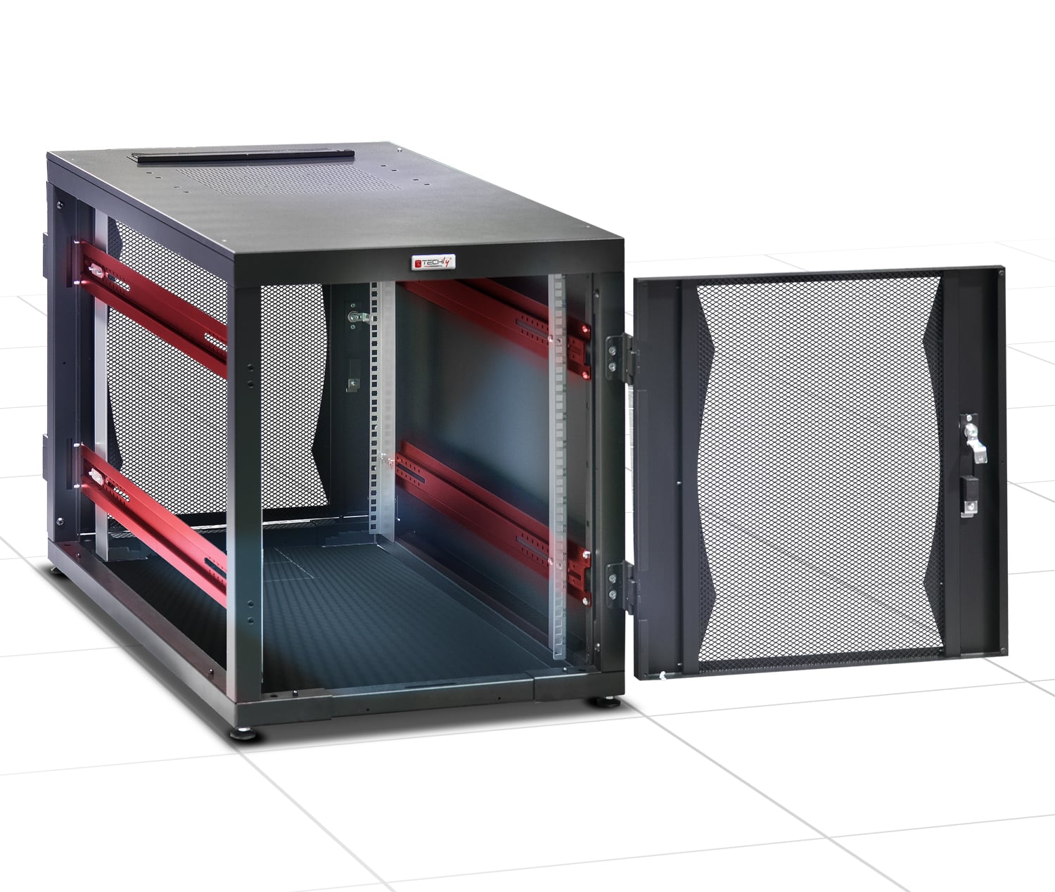 Armadio Server Rack 19'' 600x1000 14 Unita' Nero Flat Pack - Techly Professional I-CASE FP-I146BK