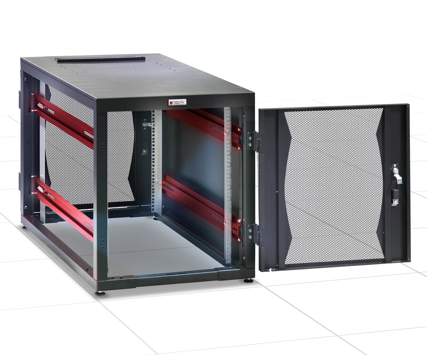 Armadio Server Rack 19'' 600x1000 14 Unita' Nero Flat Pack - Techly Professional I-CASE FP-I146BK