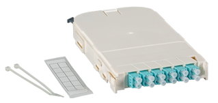 Modulo FTTH 12 Porte con Adattatori Ceramici LC/APC OS2 Monomodale - OEM I-CASE FTTH-12LCAPC