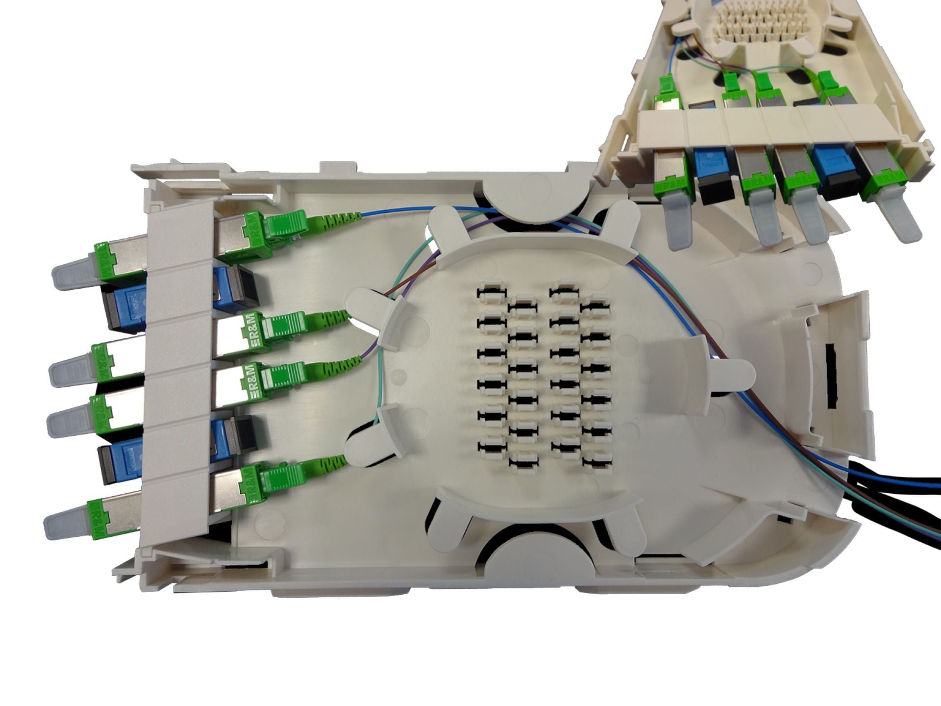 Modulo FTTH 12 porte con Adattatori Ceramici LC/APC OS2 Monomodale - I-CASE FTTH-12LCAPC