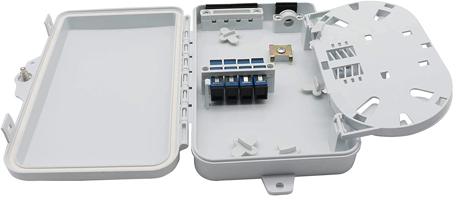 Scatola di Distribuzione Fibra Ottica FTTH IP65 4 Porte SC LC - Techly Professional I-CASE FTTH-O4T