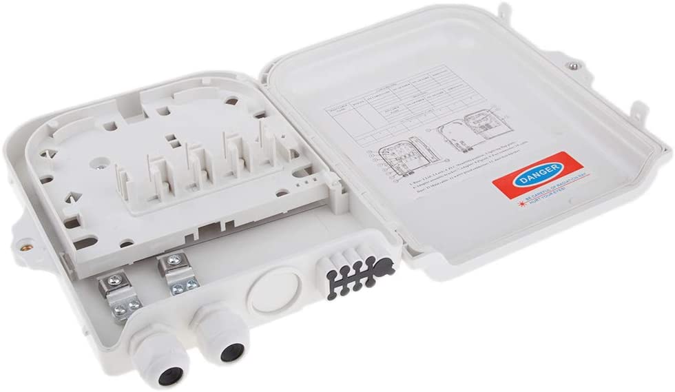 FTTH Fiber Optic Distribution Box IP65 8 Ports SC LC - Techly Professional I-CASE FTTH-O8T