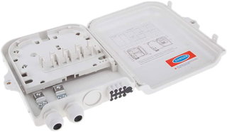Scatola di Distribuzione Fibra Ottica FTTH IP65 8 Porte SC/LC - Techly Professional I-CASE FTTH-O8T