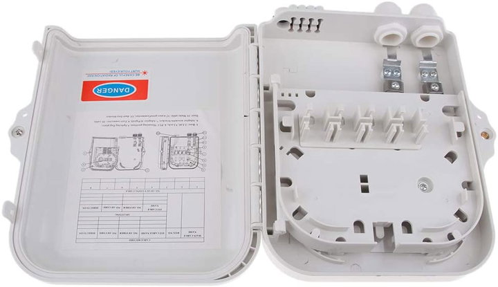 Scatola di Distribuzione Fibra Ottica FTTH IP65 8 Porte SC/LC - Techly Professional I-CASE FTTH-O8T