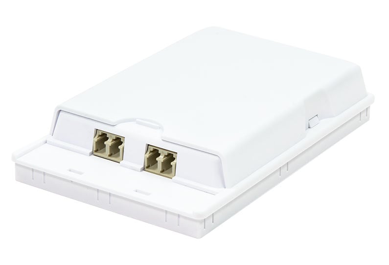 Scatola di Connessione Indoor FTTH per 2 fibre, 2 adattatori, IP20 - Techly Professional I-CASE FTTH2T