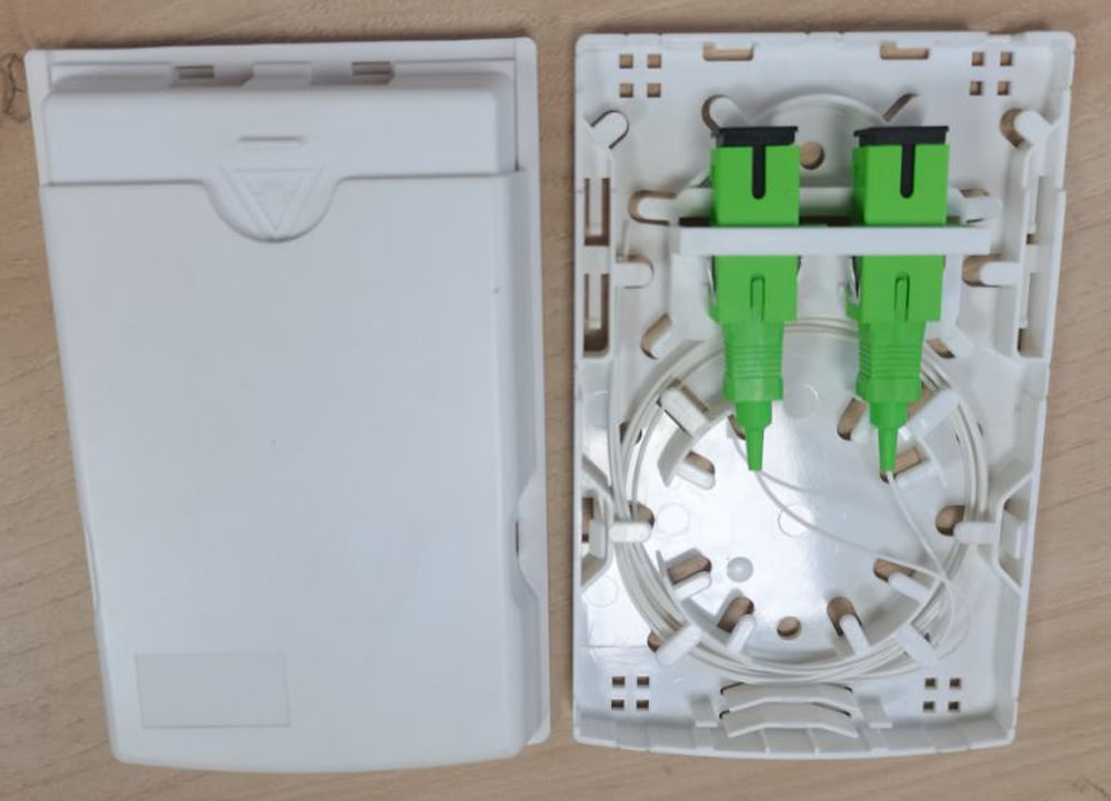 Scatola di Connessione Indoor FTTH per 2 fibre, 2 adattatori, IP20 - Techly Professional I-CASE FTTH2T