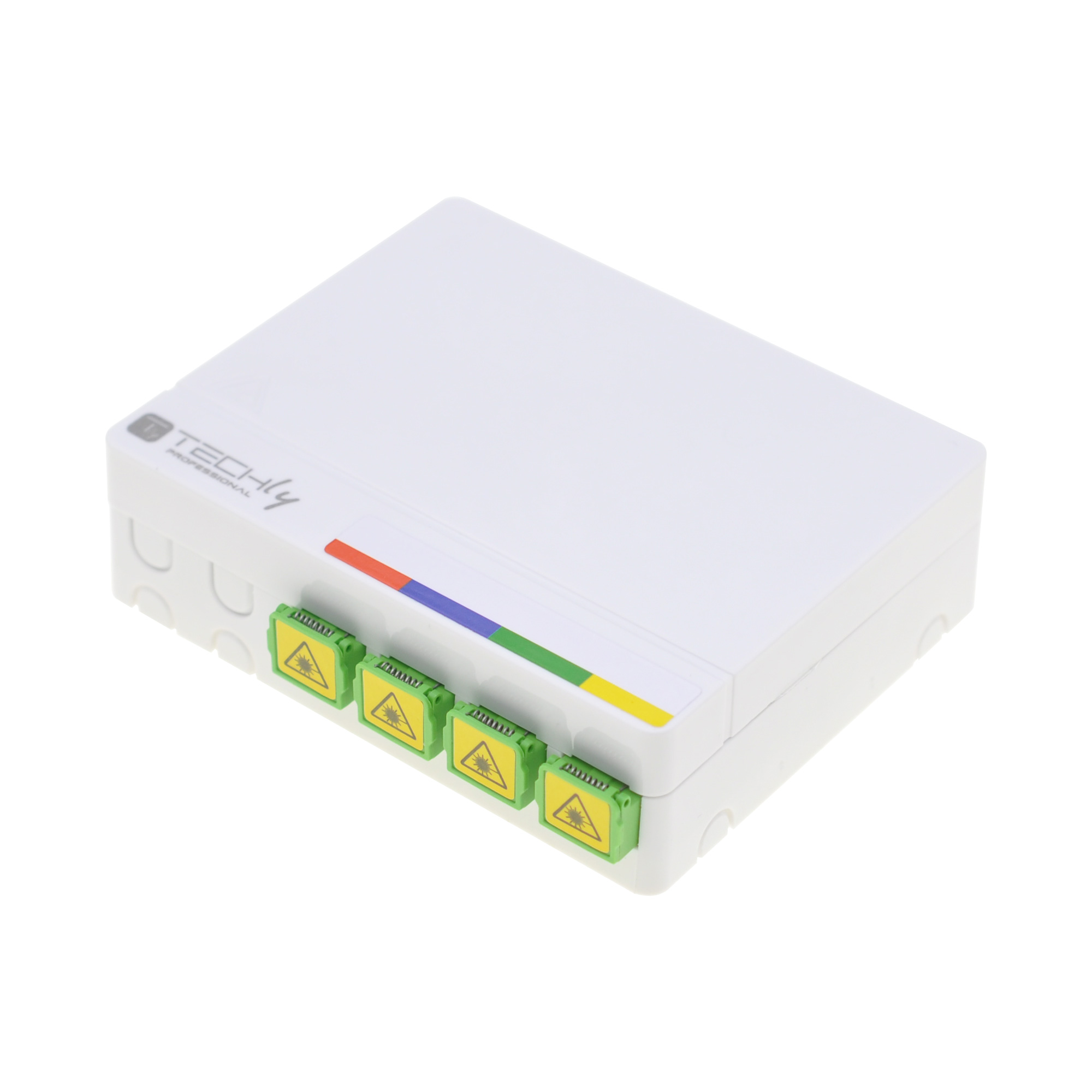 Scatola di Terminazione Ottica di Appartamento (STOA) FTTH per 4 fibre SC-APC a muro - Techly Professional I-CASE FTTH4SC