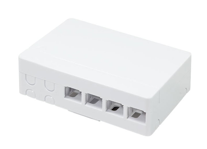 Scatola di Terminazione Ottica FTTH per 4 Fibre 4 Adattatori IP20 - Techly Professional I-CASE FTTH4T